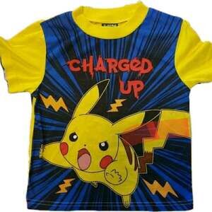 Pokemon pikachu charged up kids size 6